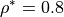 \rho^*=0.8