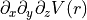 \partial_x \partial_y \partial_z V(r)